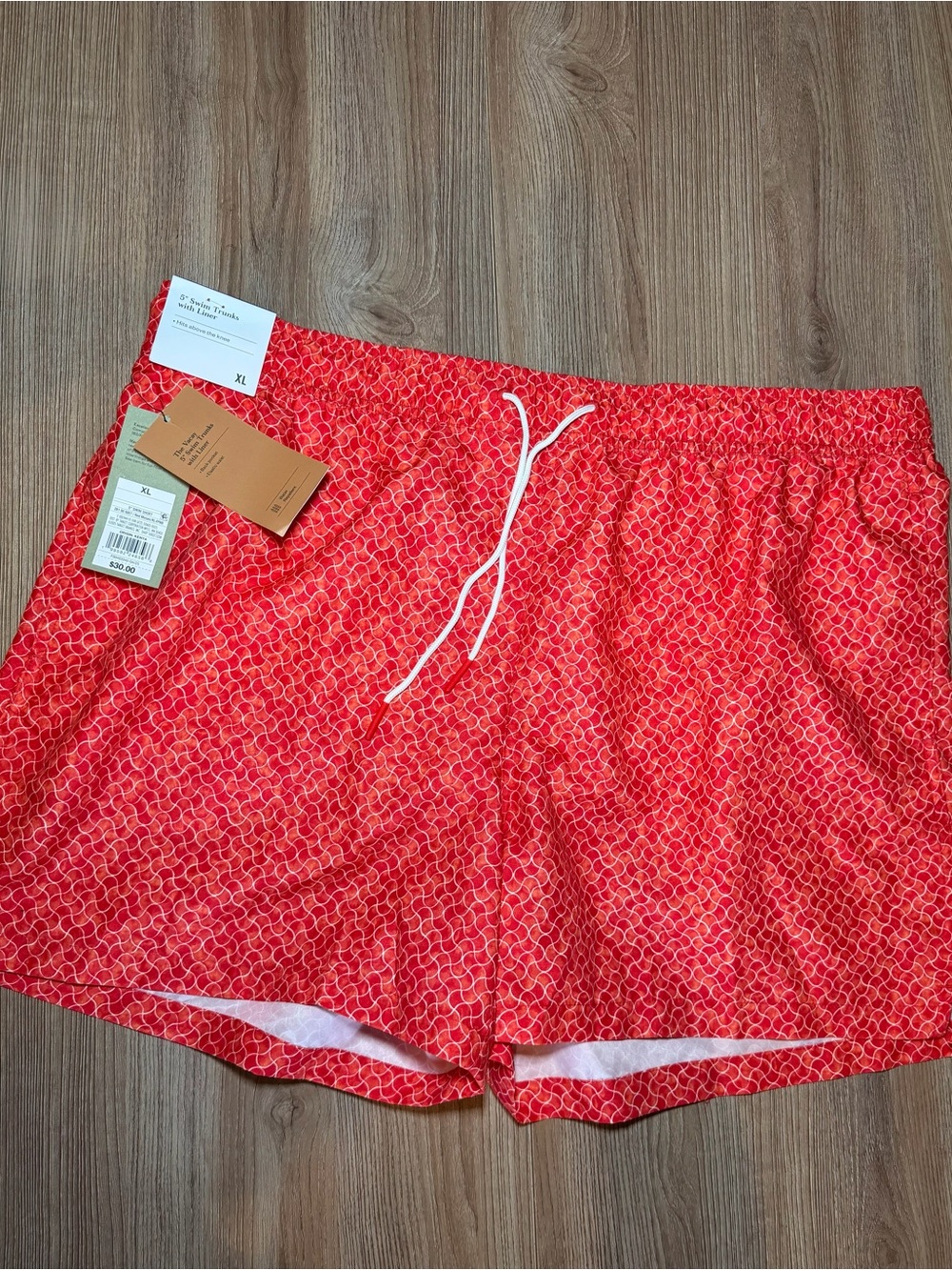 Target Women's Red Geometric Drawstring Athletic Shorts